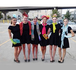 Models from Omaha Fashion Week with Margies Hats and Bags
